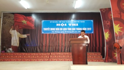 KHAI MẠC HỘI THI THUYẾT MINH VIÊN DU LỊCH TỈNH SÓC TRĂNG NĂM 2017.